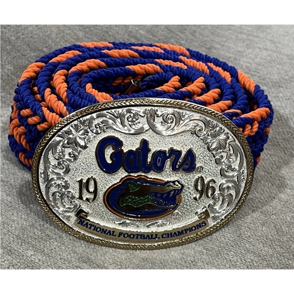 Vintage Florida Gators National Football Champions 1996 belt buckle (& belt)